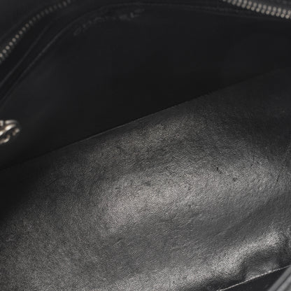 CHANEL Matelasse Reprint Tote Caviar Skin Black Silver-Tone Hardware, Pre-Owned