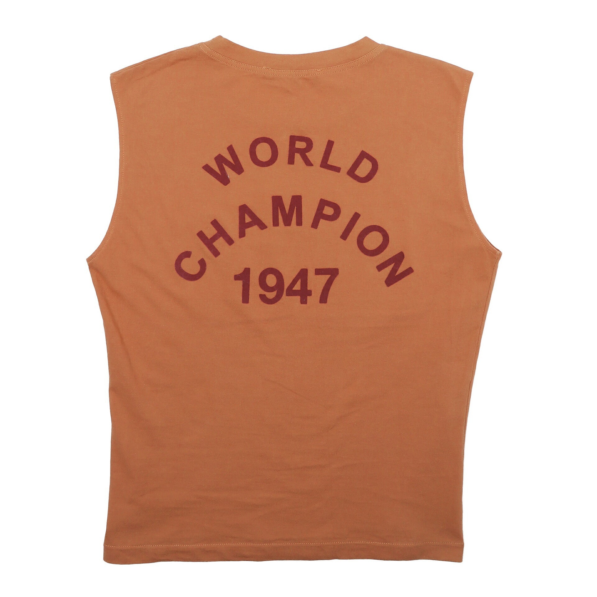 Dior Sleeveless T-Shirt Cut-and-Sew Cotton Orange Gold-Tone Hardware Pre-Owned - Vintage La Charme