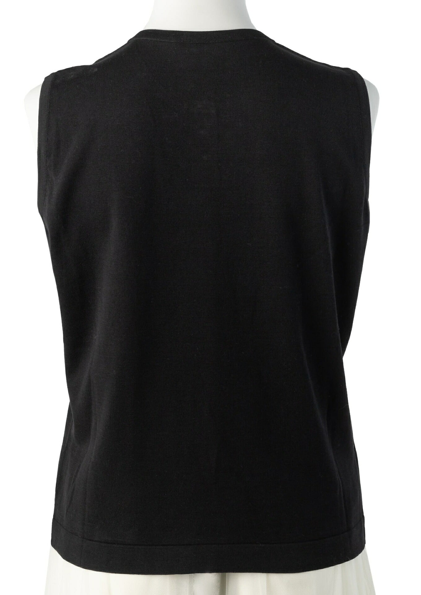 CHANEL Sleeveless Top, Coco Button, Cut and Sewn, Cotton, Black, Gold-Tone Hardware, Pre-Owned - Vintage La Charme