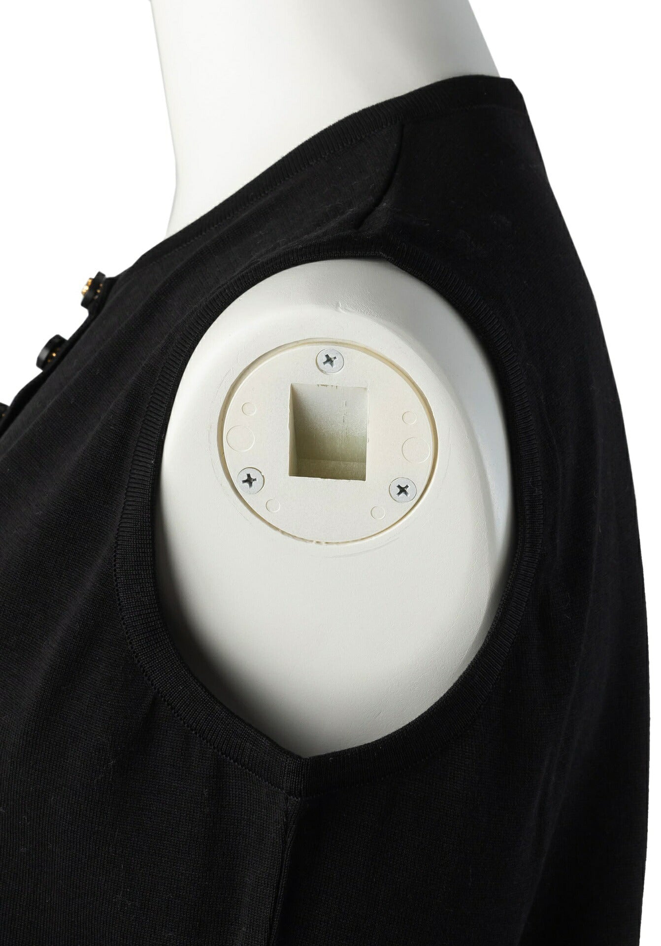 CHANEL Sleeveless Top, Coco Button, Cut and Sewn, Cotton, Black, Gold-Tone Hardware, Pre-Owned - Vintage La Charme