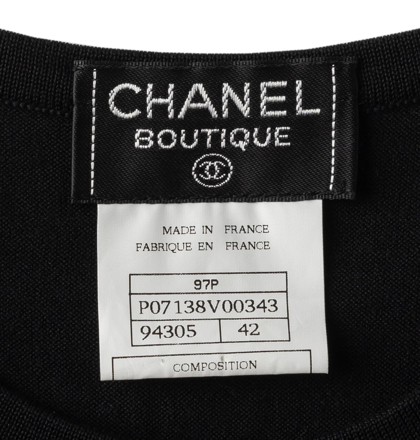 CHANEL Sleeveless Top, Coco Button, Cut and Sewn, Cotton, Black, Gold-Tone Hardware, Pre-Owned - Vintage La Charme
