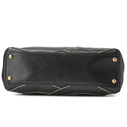 CHANEL Shoulder Bag, Coco Mark One, Caviar Skin, Black, Gold-Tone Hardware, Pre-Owned - Vintage La Charme