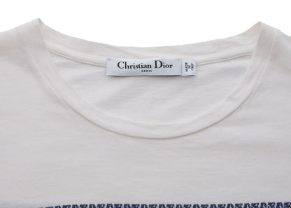 Dior Tote Bag, Logo T-Shirt, Cut-and-Sew, Cotton, White, Silver-Tone Hardware, Pre-Owned - Vintage La Charme
