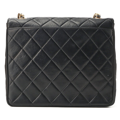 CHANEL Shoulder Bag, Matelasse, Chain Shoulder, Lambskin, Black, Gold-Tone Hardware, Pre-Owned - Vintage La Charme