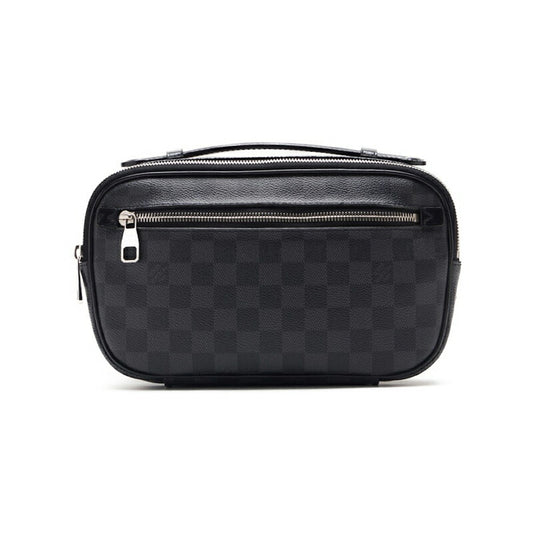 Louis Vuitton Waist Bag, Damier Graffite Ambraille, PVC, Gray, Silver-Tone Hardware, Pre-Owned - Vintage La Charme