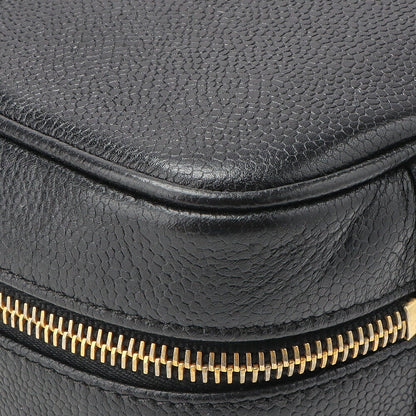 CHANEL Coco Mark Vanity 2WAY Handbag Caviar Skin Black Gold-Tone Hardware Pre-Owned - Vintage La Charme