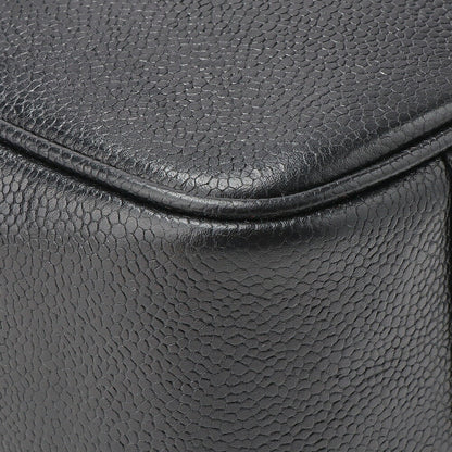CHANEL Coco Mark Vanity 2WAY Handbag Caviar Skin Black Gold-Tone Hardware Pre-Owned - Vintage La Charme