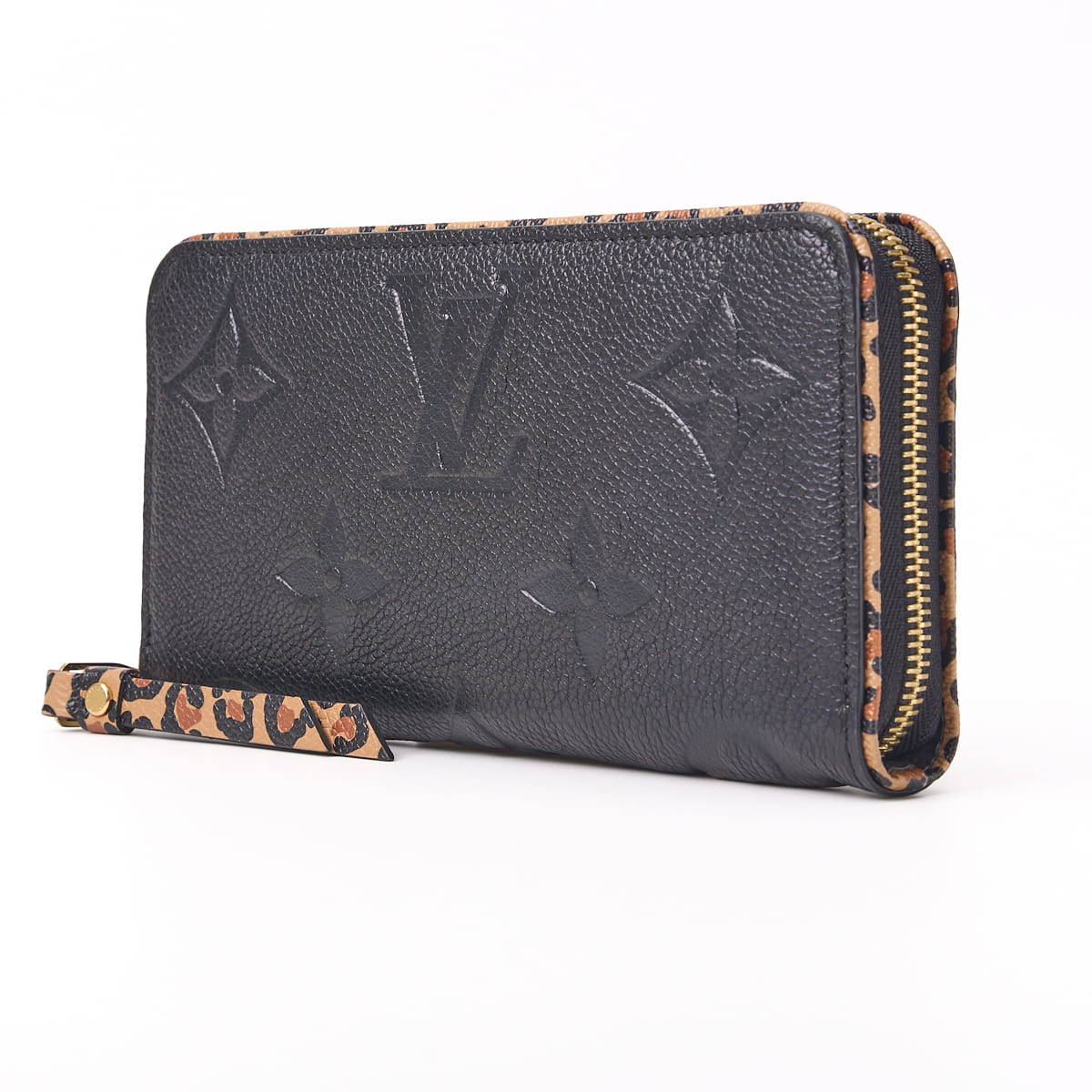 Louis Vuitton Zippy Wallet, Monogram Unplant, Leather, Black, Gold-Tone Hardware, Pre-Owned - Vintage La Charme