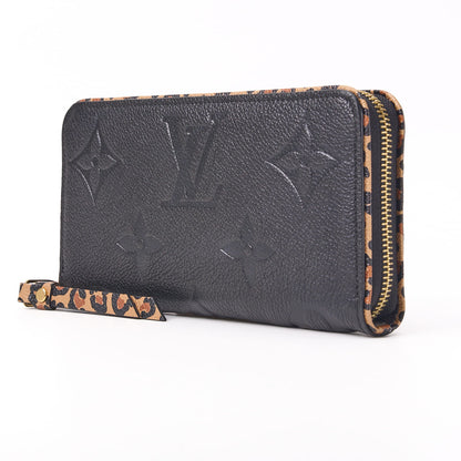 Louis Vuitton Zippy Wallet, Monogram Unplant, Leather, Black, Gold-Tone Hardware, Pre-Owned - Vintage La Charme