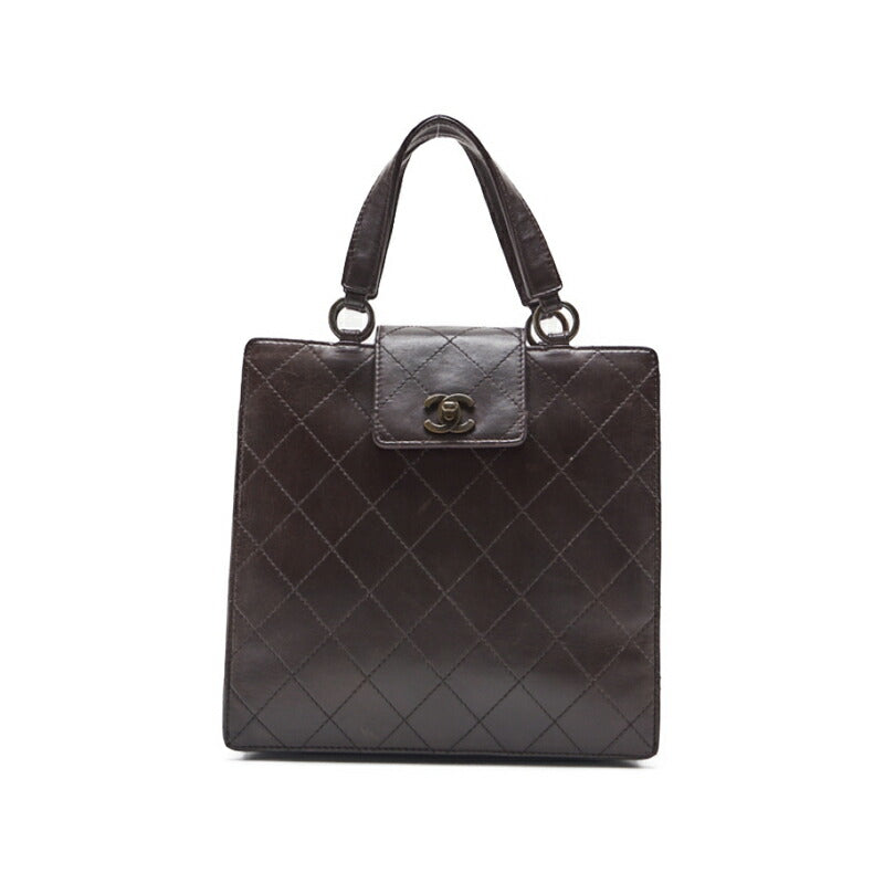 CHANEL Handbag Matelasse Lambskin Brown Gold-Tone Hardware Pre-Owned - Vintage La Charme