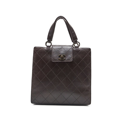 CHANEL Handbag Matelasse Lambskin Brown Gold-Tone Hardware Pre-Owned - Vintage La Charme