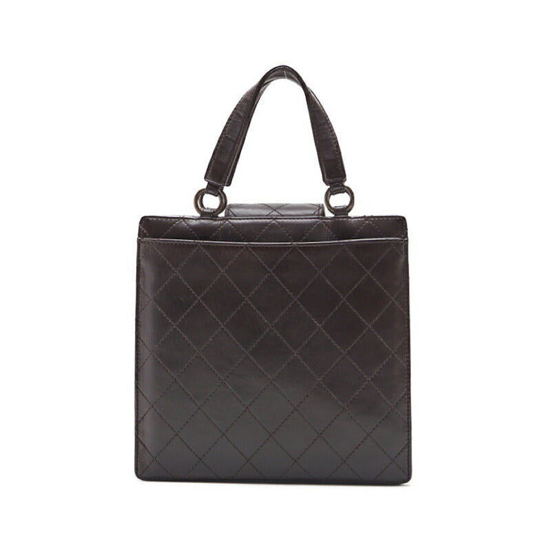 CHANEL Handbag Matelasse Lambskin Brown Gold-Tone Hardware Pre-Owned - Vintage La Charme