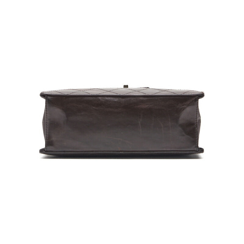 CHANEL Handbag Matelasse Lambskin Brown Gold-Tone Hardware Pre-Owned - Vintage La Charme