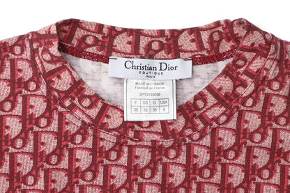 Dior T-Shirt Cut and Sewn Short Sleeve Cotton Pink Gold-Tone Hardware Pre-Owned - Vintage La Charme