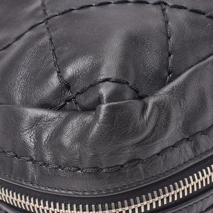 CHANEL Tote Bag Gamaguchi Wild Stitch Calf Leather Black Silver-Tone Hardware Pre-Owned - Vintage La Charme