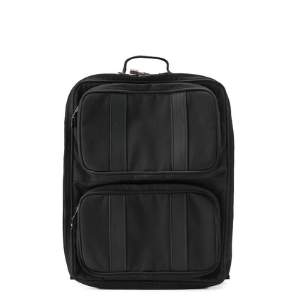 HERMES Acapulco Carry Bag Toile Chevron Black Gold-Tone Hardware Pre-Owned