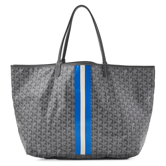 GOYARD Saint-Louis GM Tote Bag Coated Canvas Gray Silver-Tone Hardware, Pre-Owned