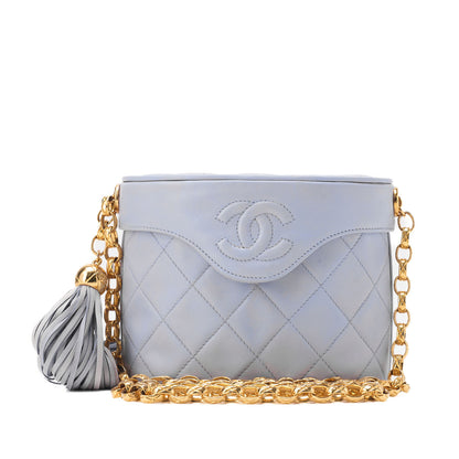 CHANEL V-Stitch Coco Mark with Fringe Bijou Chain Shoulder Lambskin Bolt Gold-Tone Hardware, Pre-Owned
