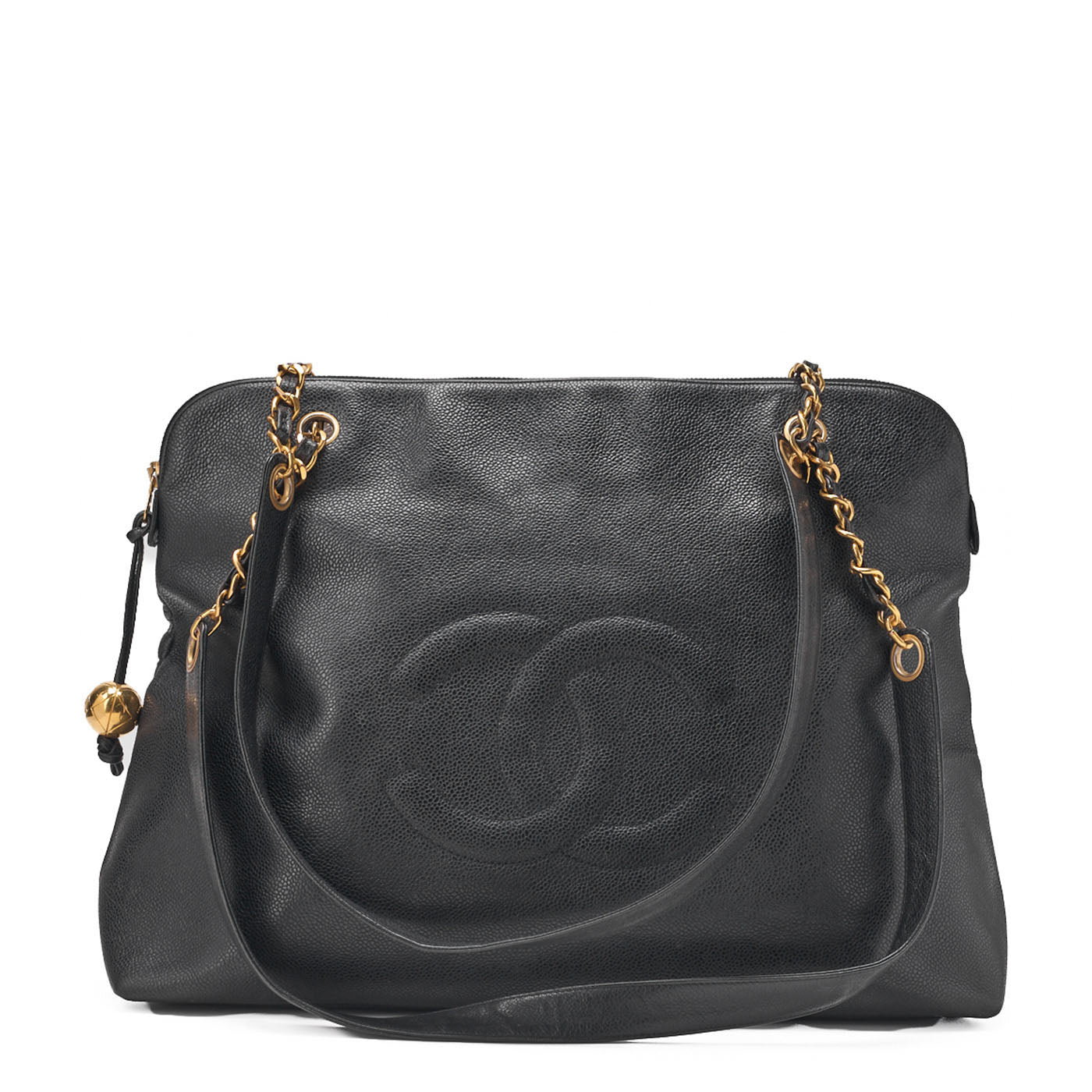 CHANEL Schultertasche Matelassé Lammleder Schwarz Goldfarbene Hardware Pre-Owned