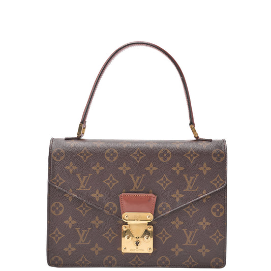 LOUIS VUITTON Louis Vuitton Monogram Concorde Handbag Brown M51190 Gold-Tone Hardware, Pre-Owned