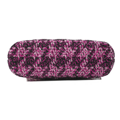 CHANEL Tweed Matelass? Coco Mark Mini Chain Shoulder Purple X Multicolor Gold-Tone Hardware, Pre-Owned