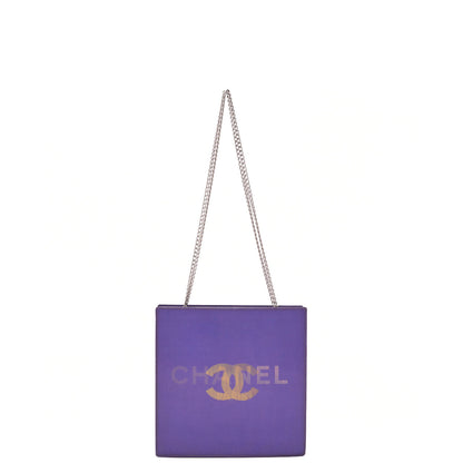 Chanel Shoulder Bag Coco Mark Logo Hologram Vinyl Purple Silver-Tone Hardware Pre-Owned