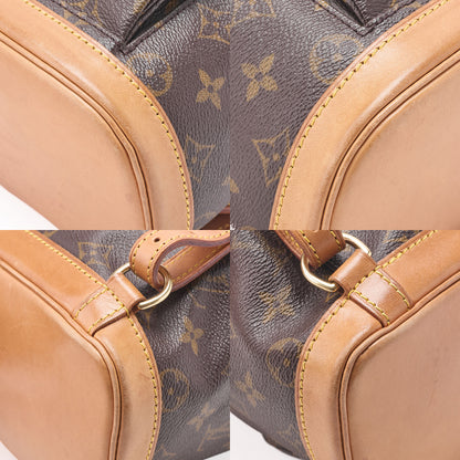 Louis Vuitton Shoulder Backpack Bag, Monogram, Canvas, Brown, Gold-Tone Hardware, Pre-Owned