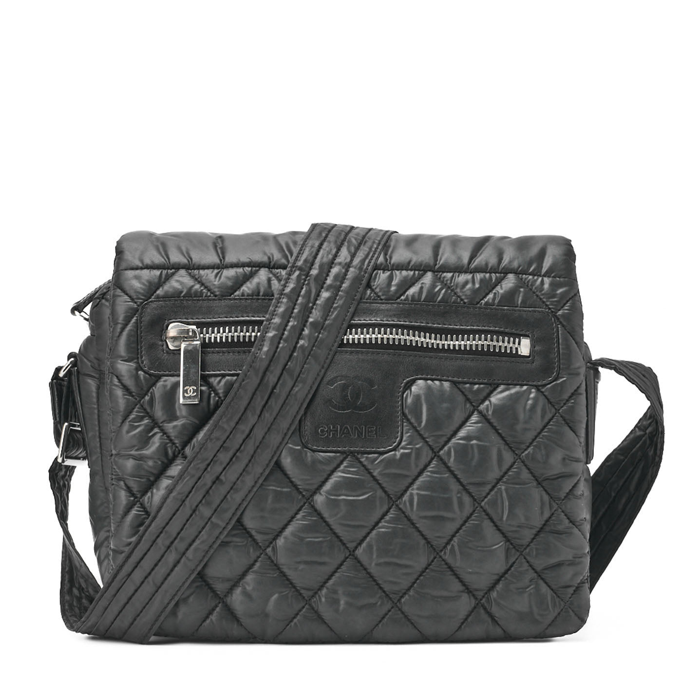 CHANEL Matelassé Tote Bag Silver Fittings Coco Large Tote Brand Silver-Tone Hardware, Pre-Owned