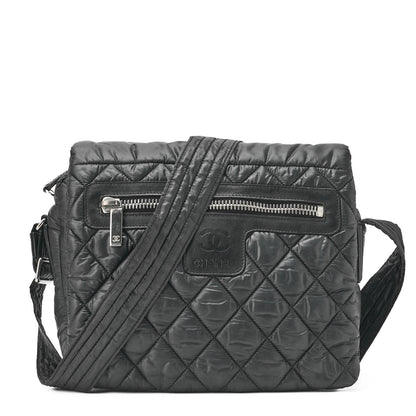 CHANEL Matelassé Tote Bag Silver Fittings Coco Large Tote Brand Silver-Tone Hardware, Pre-Owned