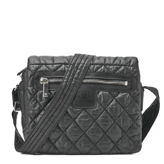 CHANEL Matelassé Tote Bag Silver Fittings Coco Large Tote Brand Silver-Tone Hardware, Pre-Owned