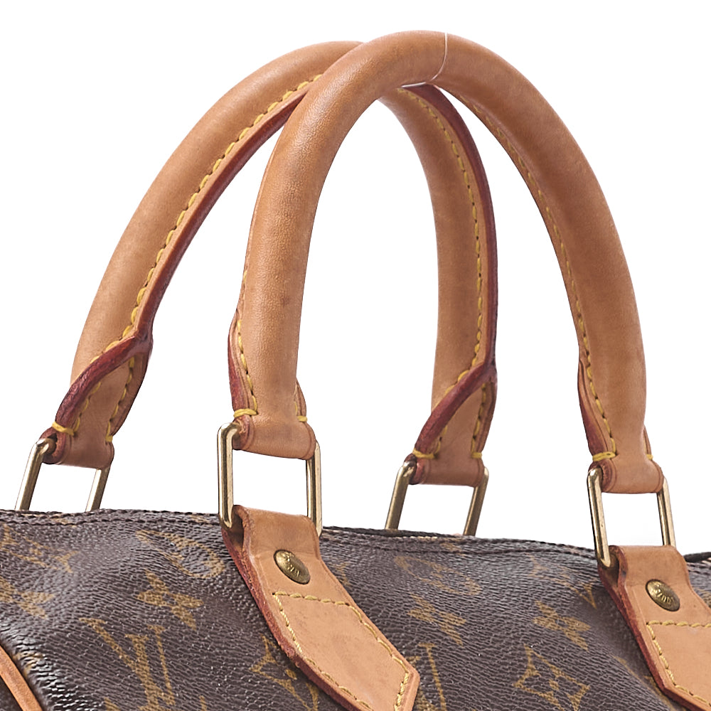 LOUIS VUITTON Louis Vuitton Monogram Speedy 30 Handbag M41526 Brown Gold-Tone Hardware, Pre-Owned