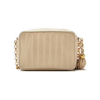 CHANEL Mademoiselle Fringe Bijou Chain Shoulder Bag Lambskin Ivory Gold-Tone Hardware Pre-Owned - Vintage La Charme