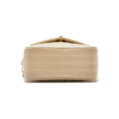CHANEL Mademoiselle Fringe Bijou Chain Shoulder Bag Lambskin Ivory Gold-Tone Hardware Pre-Owned - Vintage La Charme