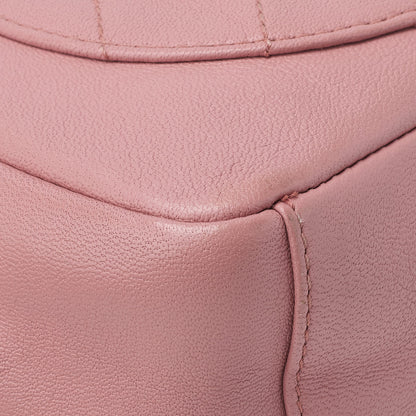 CHANEL Mini Shoulder Bag Matelasse Round Flap Chain Shoulder Lambskin Pink Gold-Tone Hardware Pre-Owned - Vintage La Charme