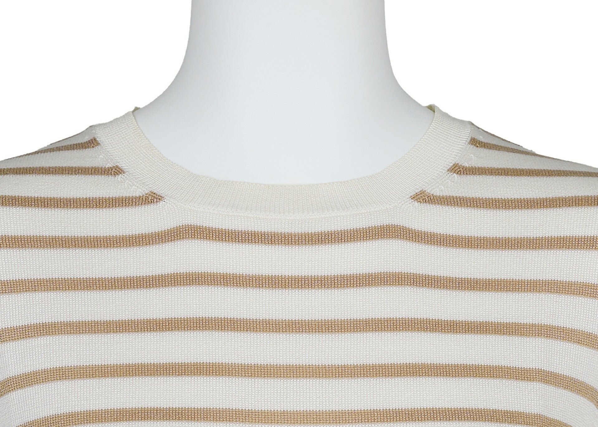 Dior T-Shirt Cut-and-Sew Short Sleeve Top, Silk, Ivory, Gold-Tone Hardware, Pre-Owned - Vintage La Charme
