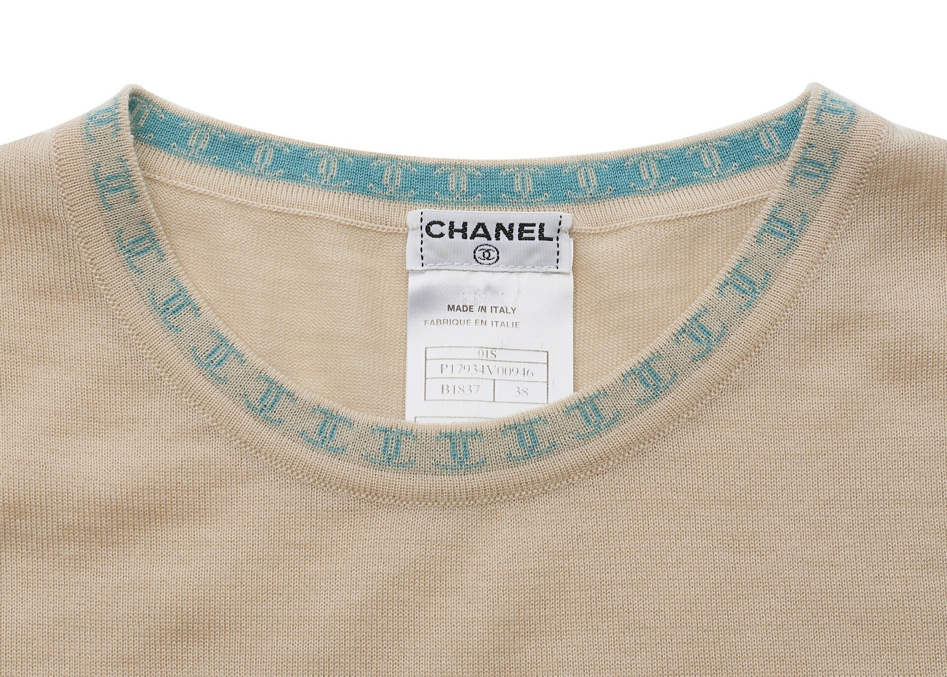 CHANEL Sleeveless Vest, Coco Mark, Knitted, Cashmere, Beige, Gold-Tone Hardware, Pre-Owned - Vintage La Charme