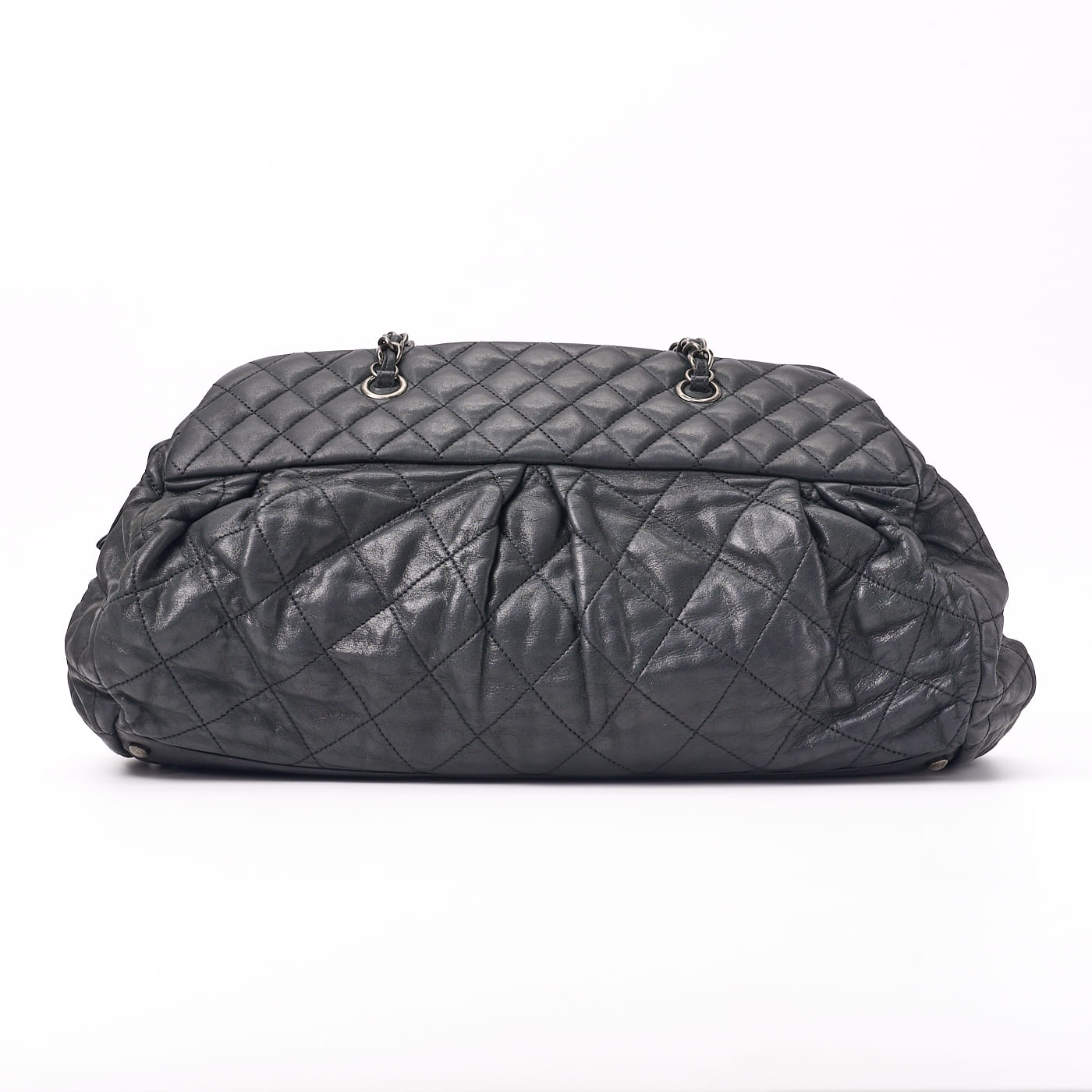 CHANEL Shoulder Bag, Coco Mark, Matelasse, Sparkle Leather, Black, Silver-Tone Hardware, Pre-Owned - Vintage La Charme