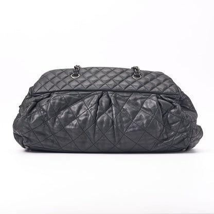 CHANEL Shoulder Bag, Coco Mark, Matelasse, Sparkle Leather, Black, Silver-Tone Hardware, Pre-Owned - Vintage La Charme