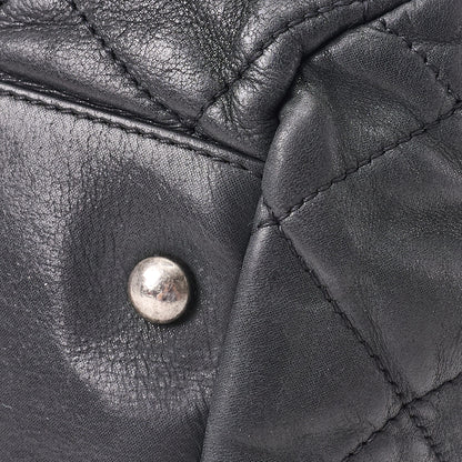 CHANEL Shoulder Bag, Coco Mark, Matelasse, Sparkle Leather, Black, Silver-Tone Hardware, Pre-Owned - Vintage La Charme