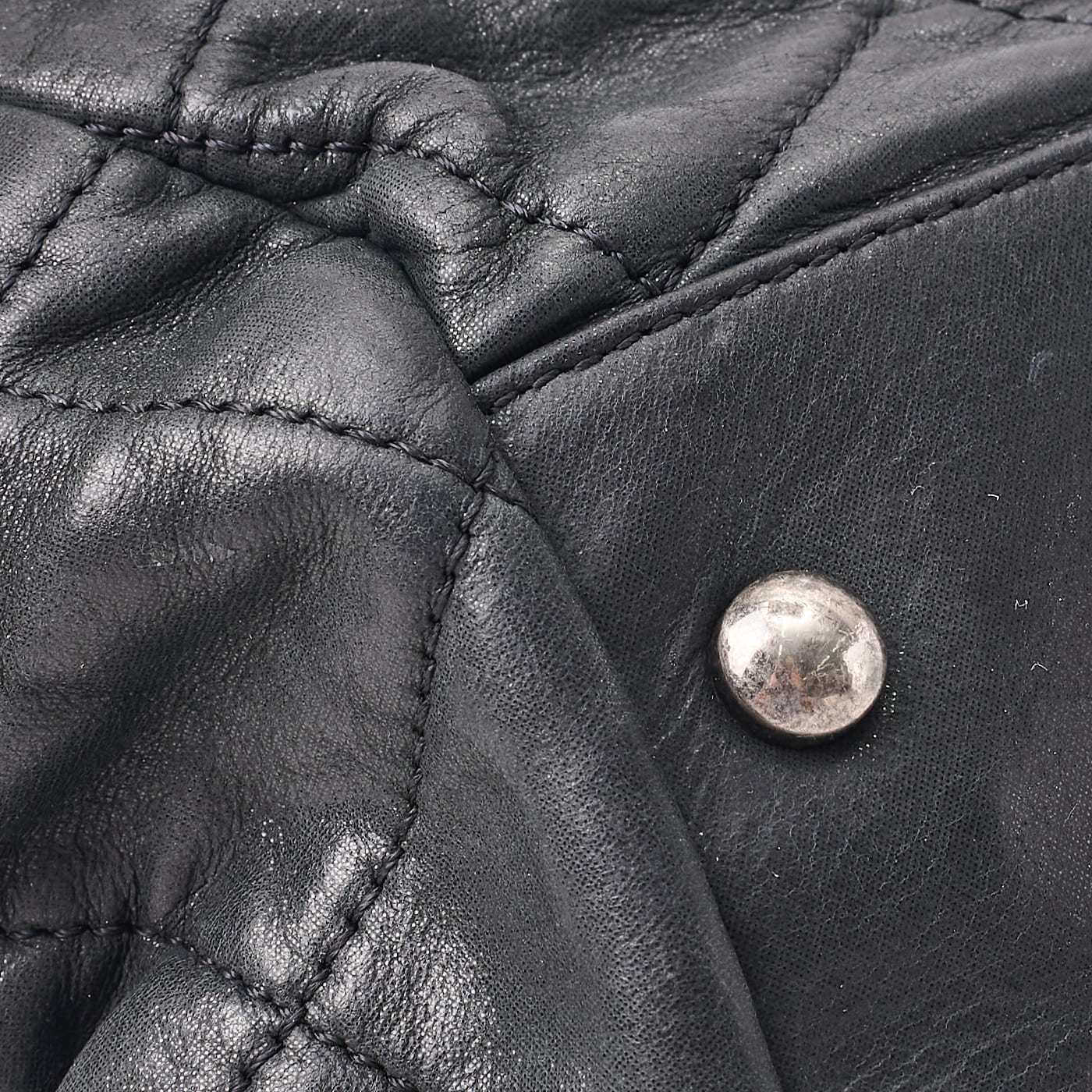 CHANEL Shoulder Bag, Coco Mark, Matelasse, Sparkle Leather, Black, Silver-Tone Hardware, Pre-Owned - Vintage La Charme