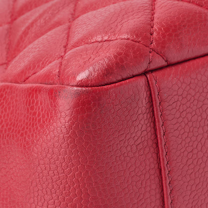 CHANEL Shoulder Bag, Matelasse GST Coco Mark, Caviar Skin, Red, Silver-Tone Hardware, Pre-Owned - Vintage La Charme