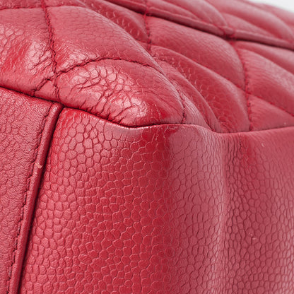 CHANEL Shoulder Bag, Matelasse GST Coco Mark, Caviar Skin, Red, Silver-Tone Hardware, Pre-Owned - Vintage La Charme