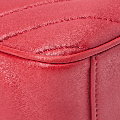 CHANEL Shoulder Bag, Diamond Stitch Coco Mark, Lambskin, Red, Gold-Tone Hardware, Pre-Owned - Vintage La Charme