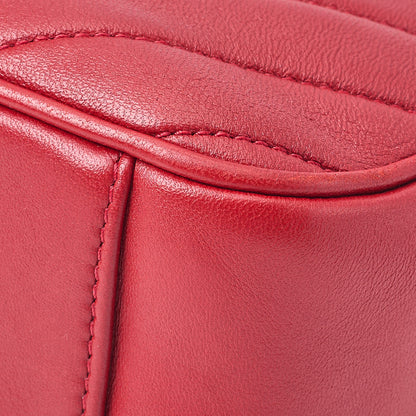 CHANEL Shoulder Bag, Diamond Stitch Coco Mark, Lambskin, Red, Gold-Tone Hardware, Pre-Owned - Vintage La Charme