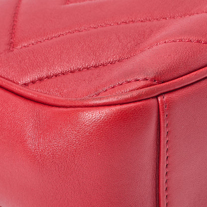 CHANEL Shoulder Bag, Diamond Stitch Coco Mark, Lambskin, Red, Gold-Tone Hardware, Pre-Owned - Vintage La Charme