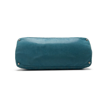 CHANEL Shoulder Bag Matelasse Wild Stitch Coco Mark 2WAY Sparkle Leather Emerald Green Silver-Tone Hardware Pre-Owned - Vintage La Charme
