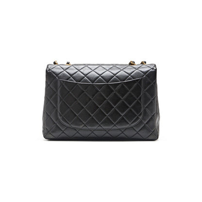 CHANEL Shoulder Bag, Deca Matelasse Turn Lock, Lambskin, Black, Gold-Tone Hardware, Pre-Owned - Vintage La Charme