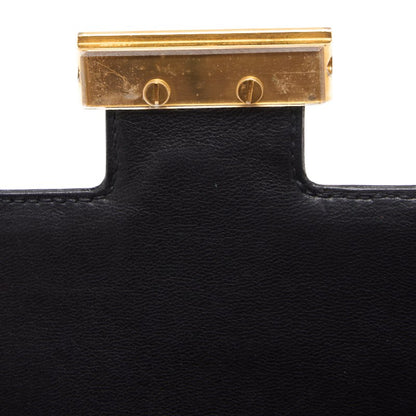 HERMES Constance 23 Shoulder Bag, Mini Shoulder Bag, Box Calf, Black, Gold-Tone Hardware, Pre-Owned - Vintage La Charme