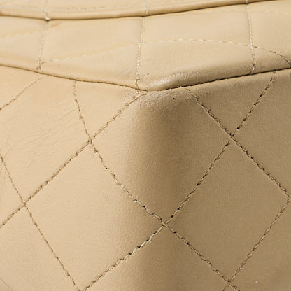 CHANEL Shoulder Bag, Matelasse Turn Lock, Lambskin, Beige, Gold-Tone Hardware, Pre-Owned - Vintage La Charme