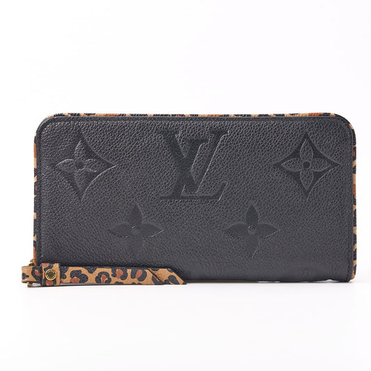 Louis Vuitton Zippy Wallet Wild At Heart Monogram Unplant Noir Black Gold-Tone Hardware Pre-Owned - Vintage La Charme
